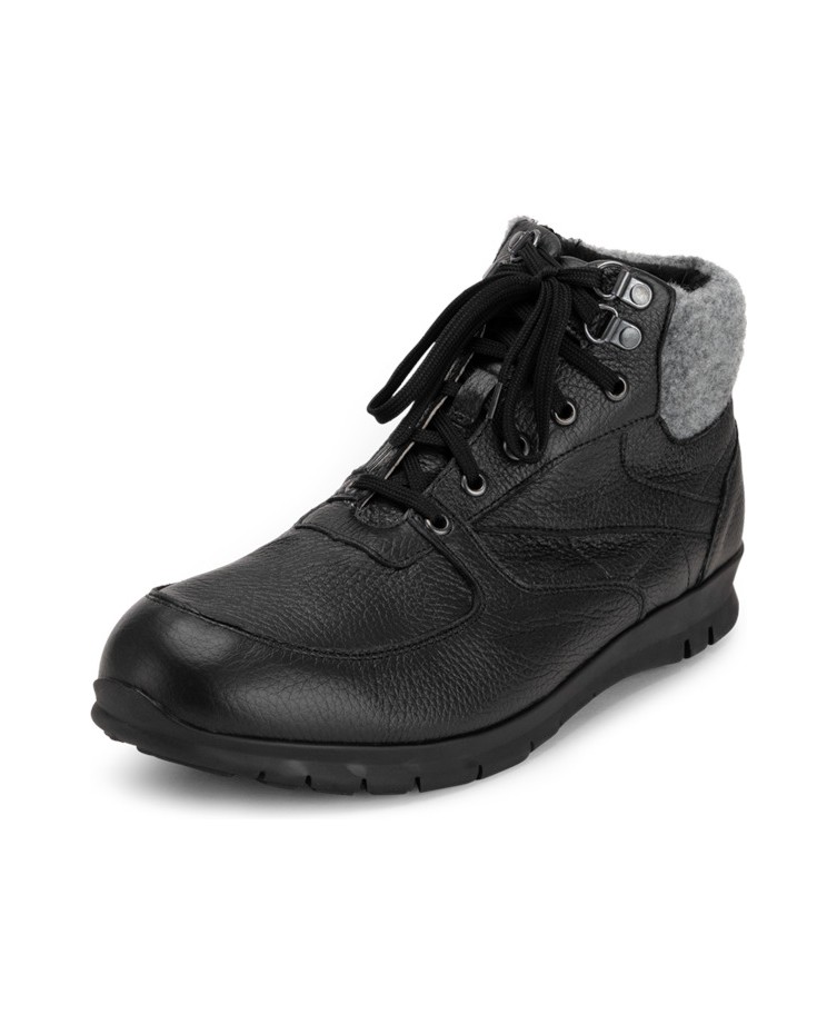 VITAFORM-Hirschleder-Stiefeletten-schwarz
