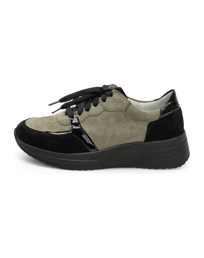 VITAFORM-Samtziegenleder-Sneaker-grün