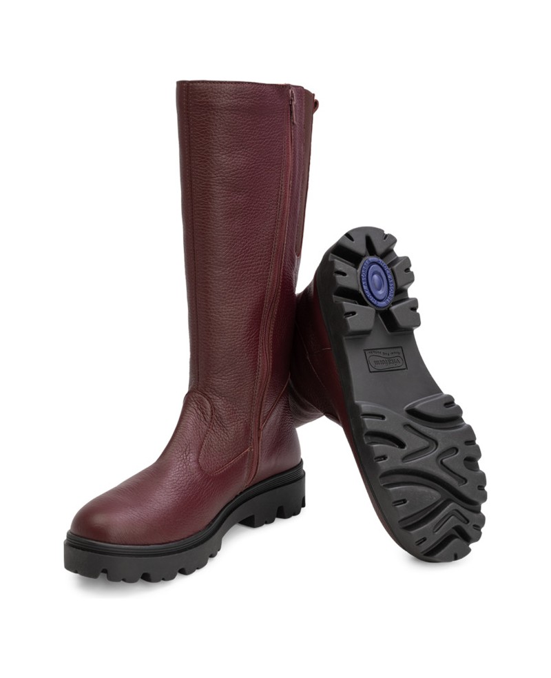 VITAFORM-Hirschleder-Stiefel-aubergine