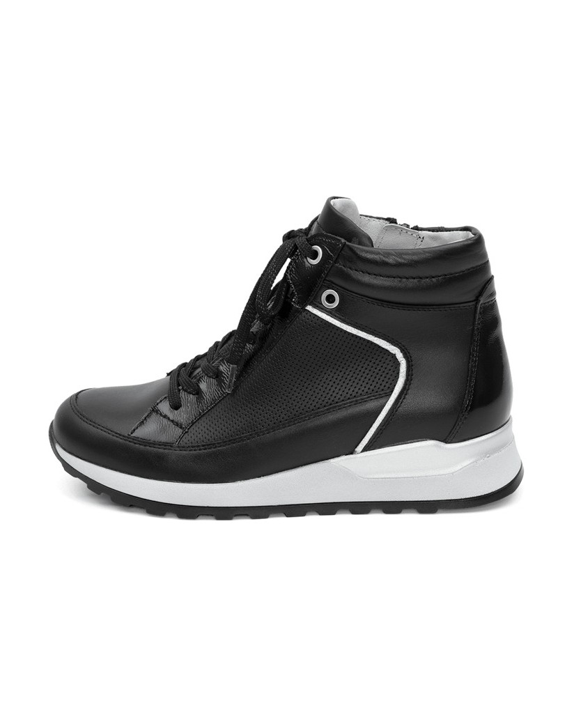 VITAFORM-Softnappaleder-Sneaker-schwarz