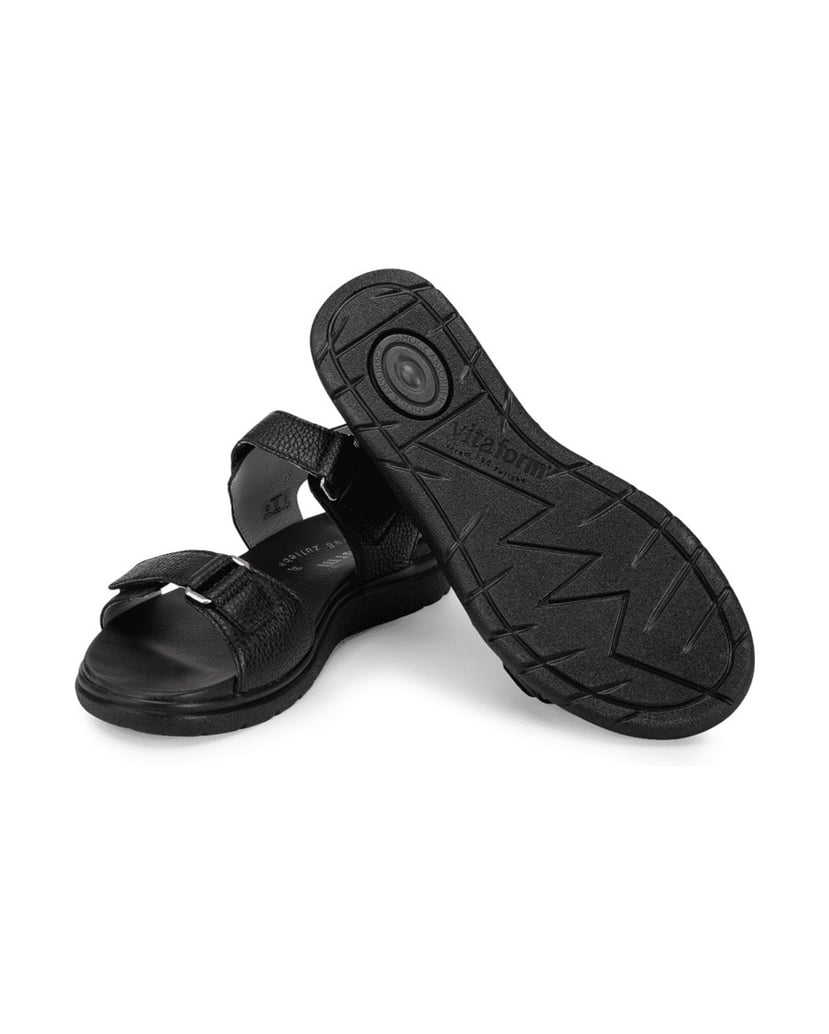 VITAFORM-Hirschleder-Sandalen-schwarz