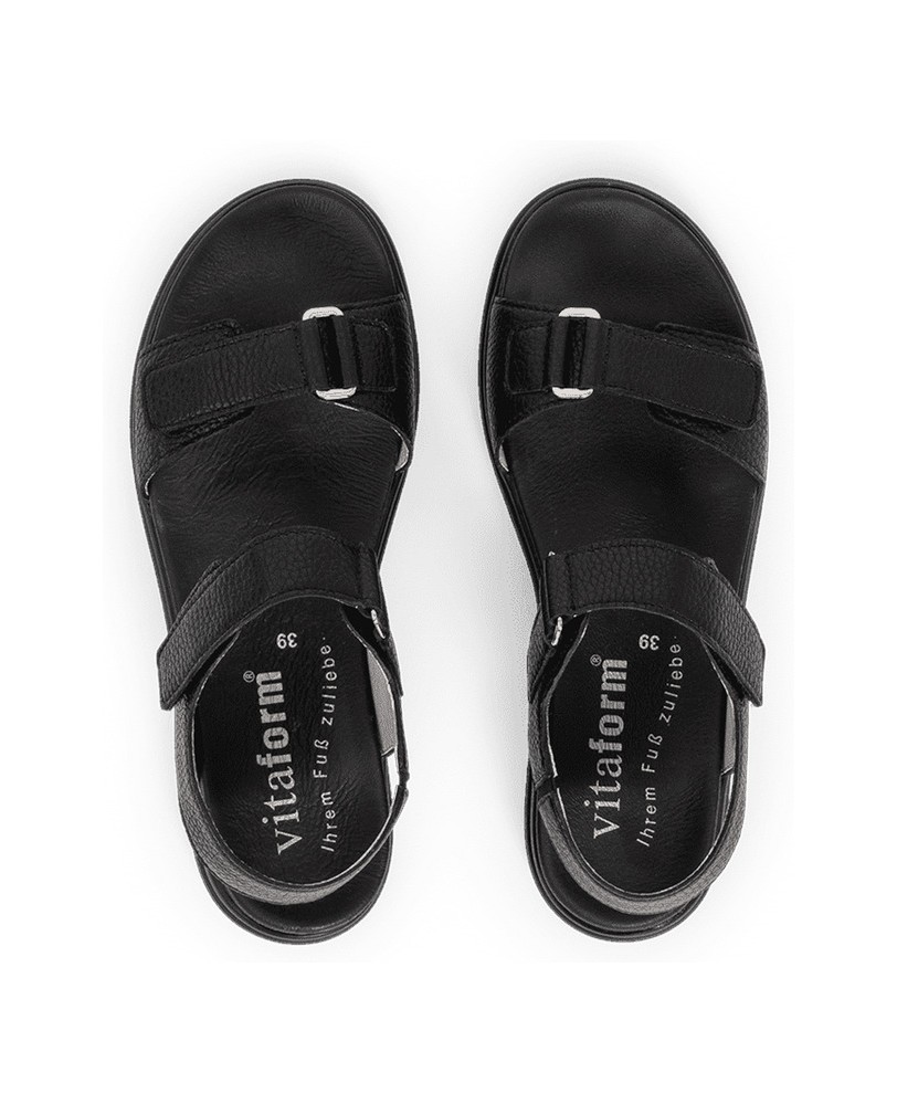 VITAFORM-Hirschleder-Sandalen-schwarz