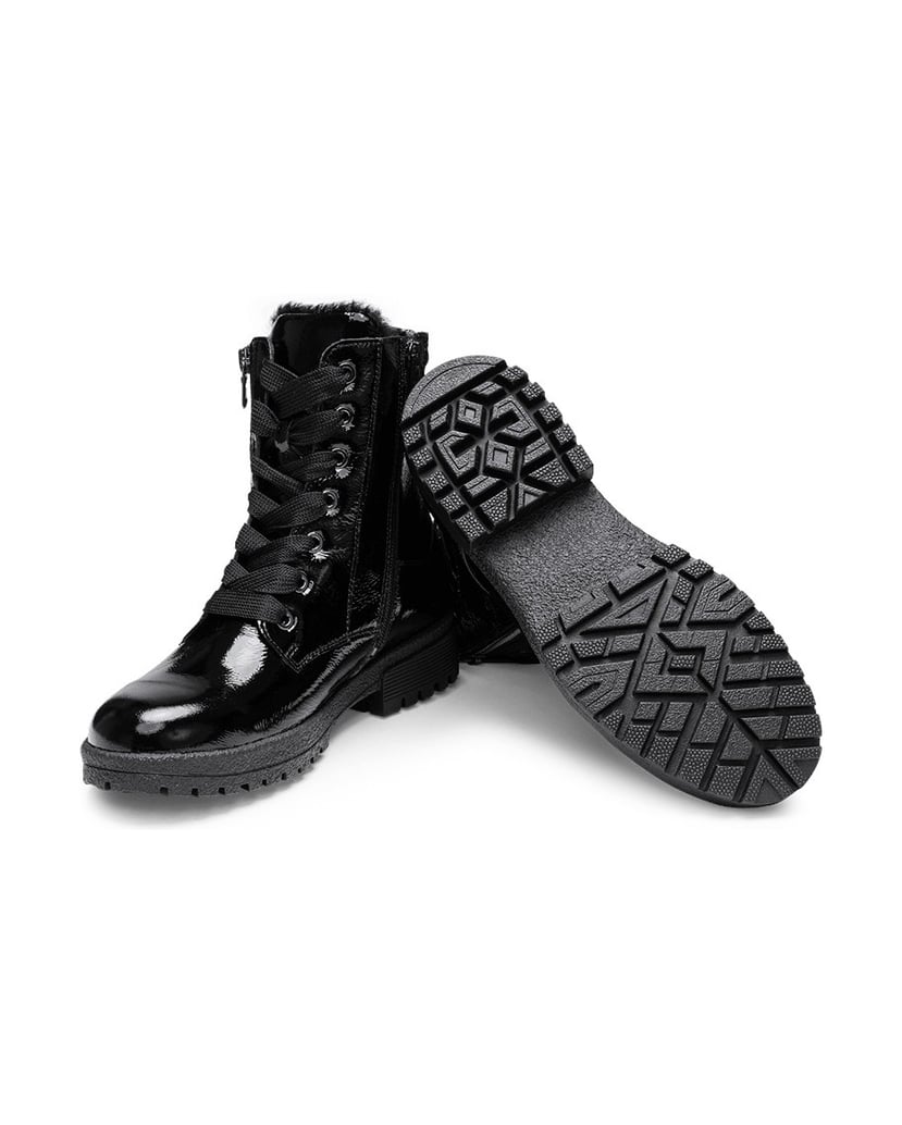 VITAFORM-Softlackleder-Stiefeletten-schwarz
