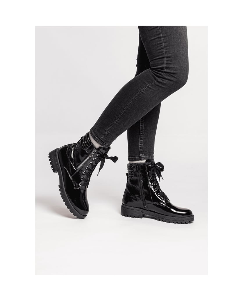 VITAFORM-Softlackleder-Stiefeletten-schwarz