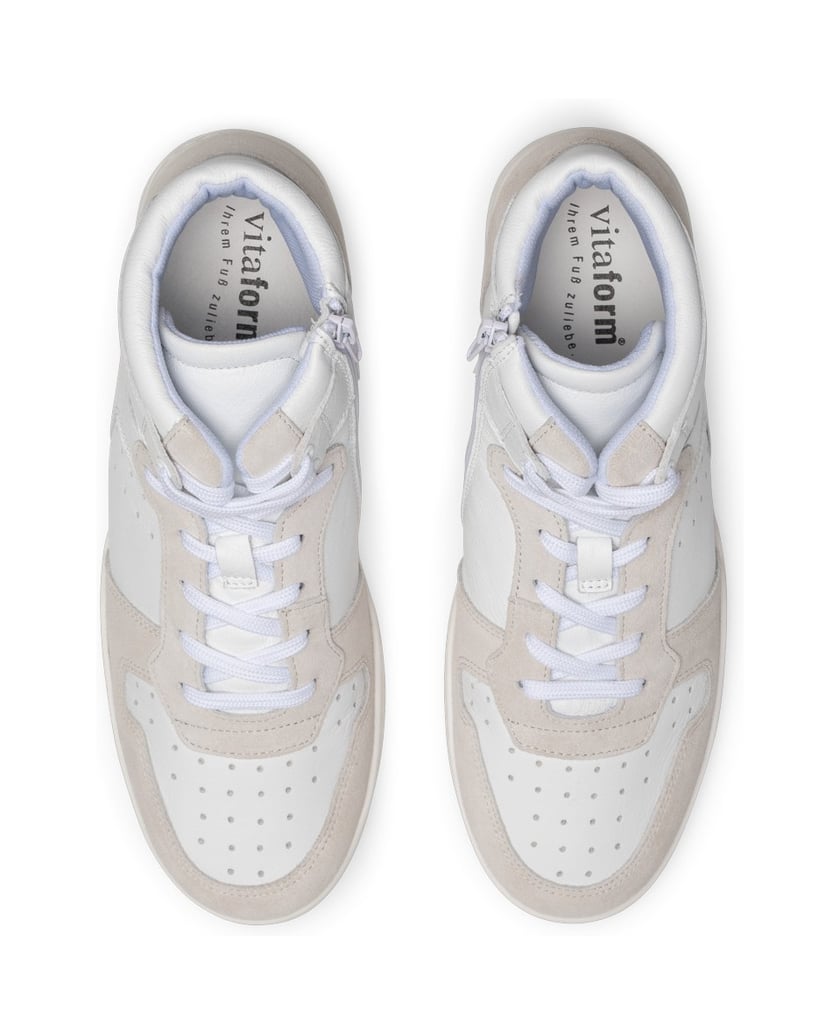 VITAFORM-Softnappaleder-&-Veloursleder-Sneaker-weiss