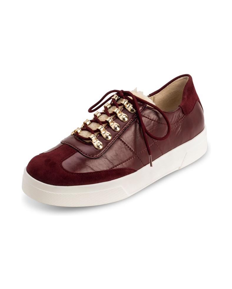 VITAFORM-Echt-Leder-&-vitaform-Stretch-Sneaker-bordeaux