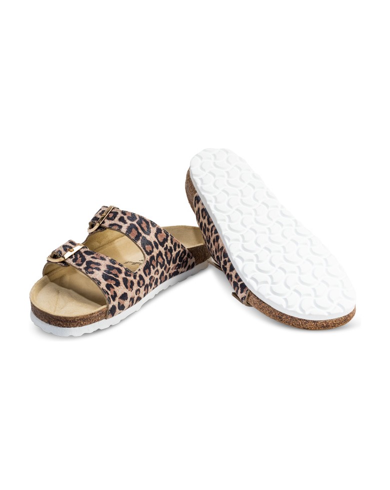 VITAFORM-Veloursleder-Pantoletten-Animalprint