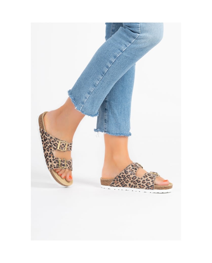VITAFORM-Veloursleder-Pantoletten-Animalprint