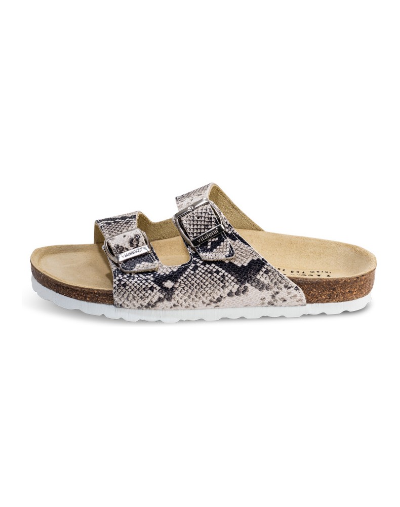 VITAFORM-Veloursleder-Pantoletten-Animalprint