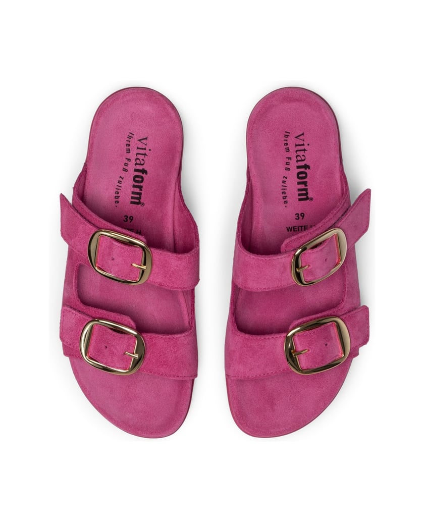 VITAFORM-Veloursleder-Pantoletten-pink