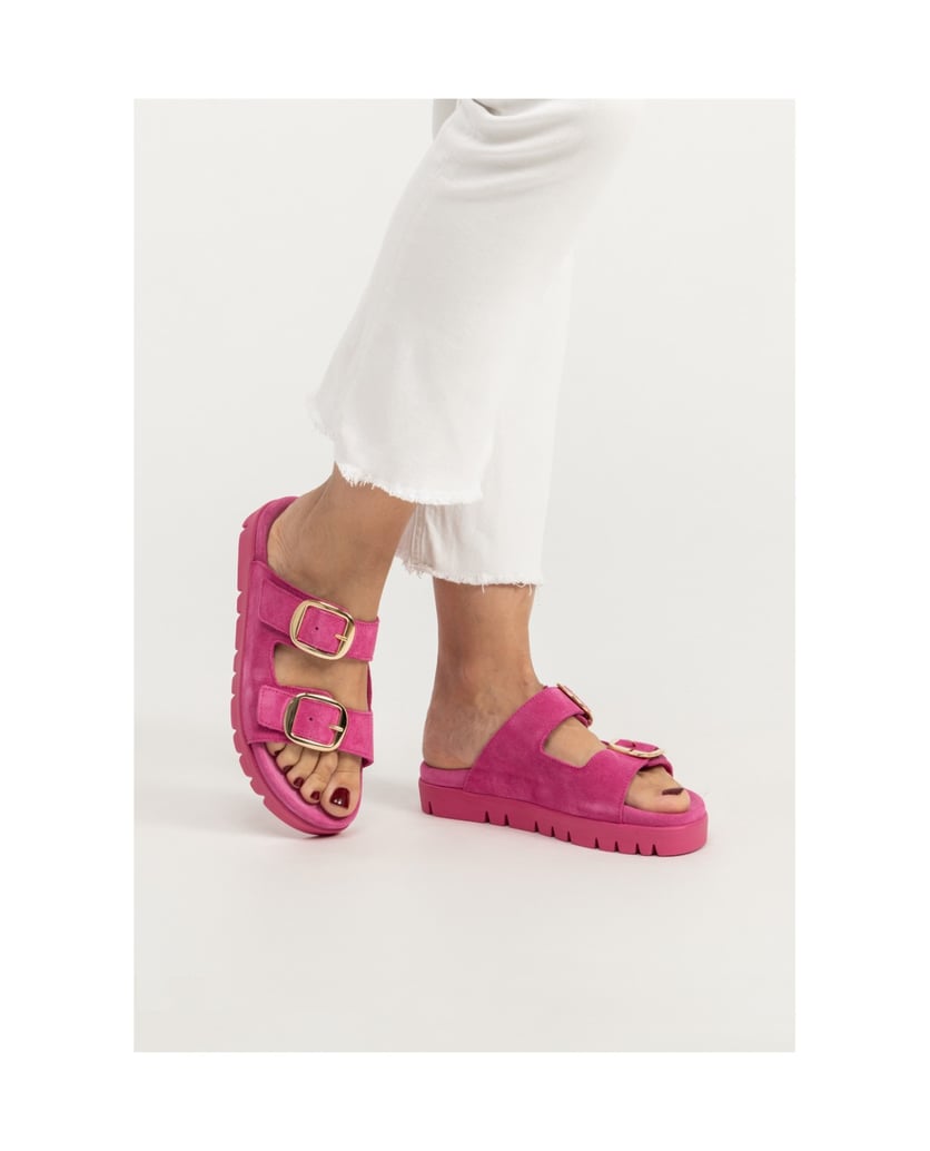 VITAFORM-Veloursleder-Pantoletten-pink