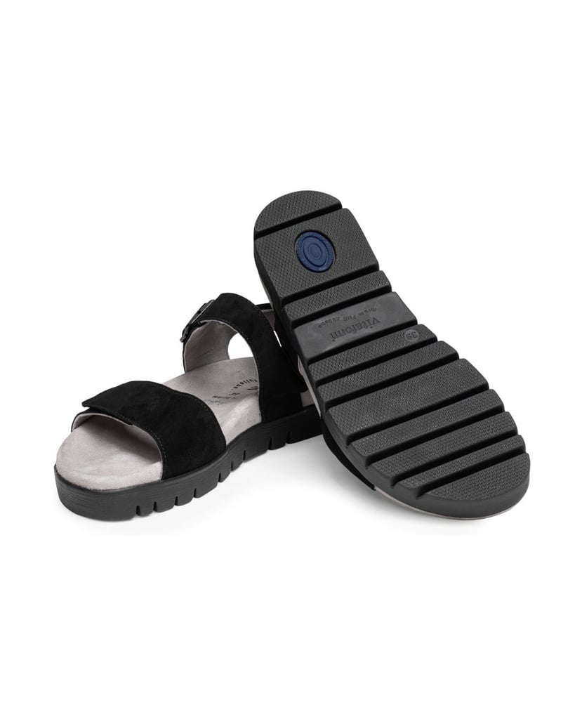 VITAFORM-Samtziegenleder-Sandalen-schwarz