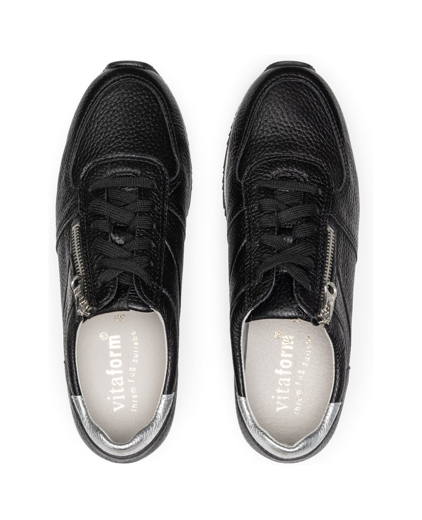 VITAFORM-Hirschleder-Sneaker-schwarz