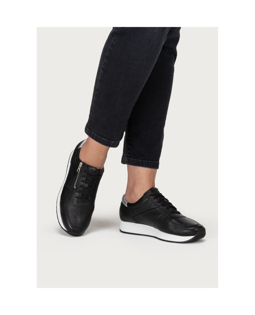 VITAFORM-Hirschleder-Sneaker-schwarz