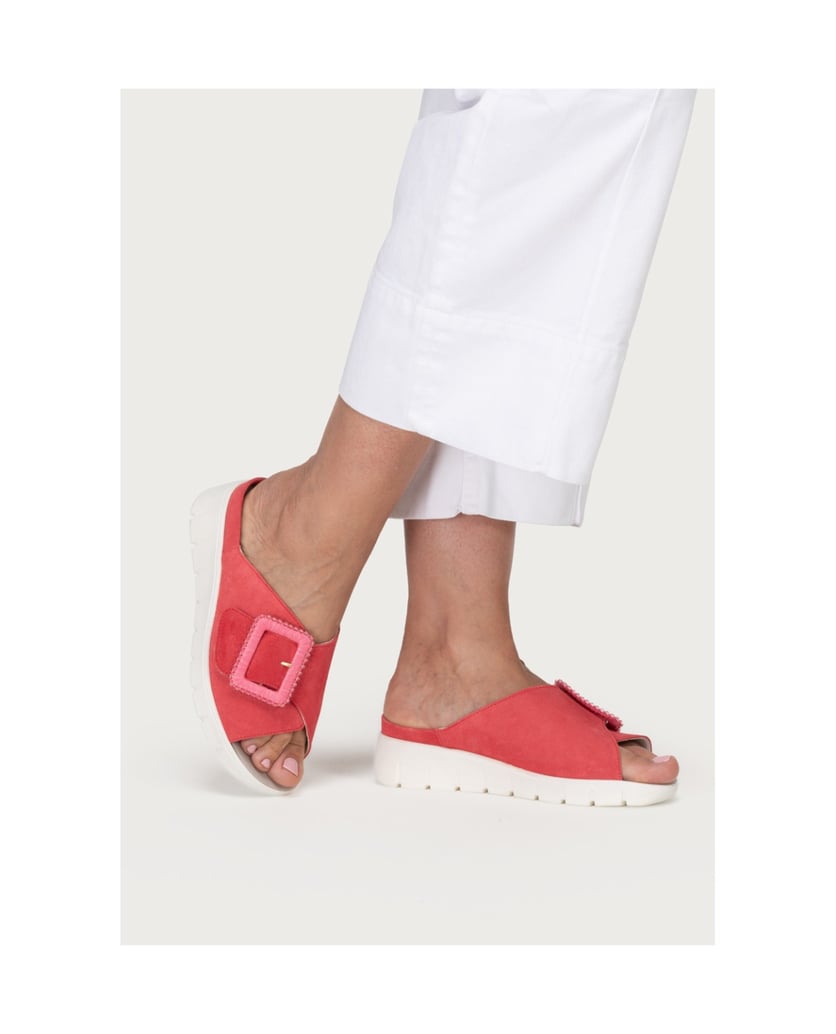 VITAFORM-Veloursleder-Pantoletten-pink