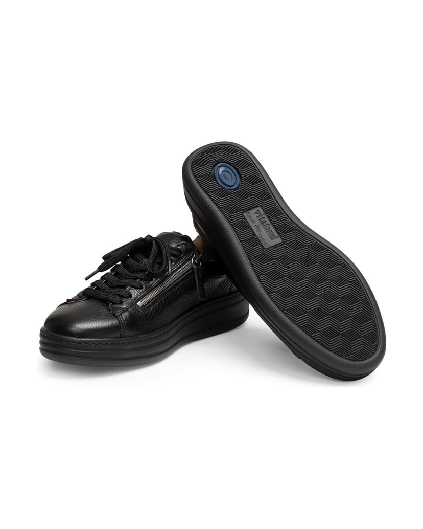 VITAFORM-Hirschleder-Sneaker-schwarz