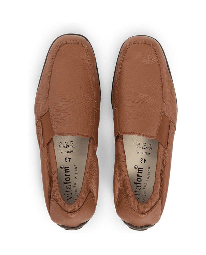 VITAFORM-Hirschleder-Slipper-cognac