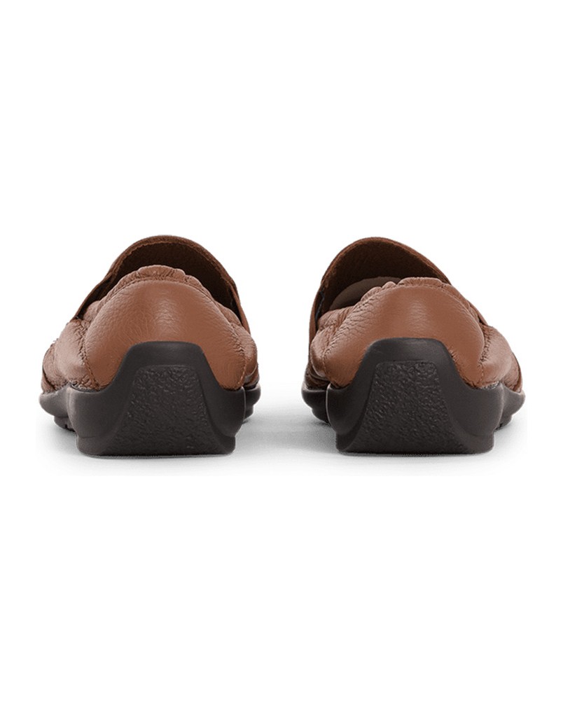 VITAFORM-Hirschleder-Slipper-cognac