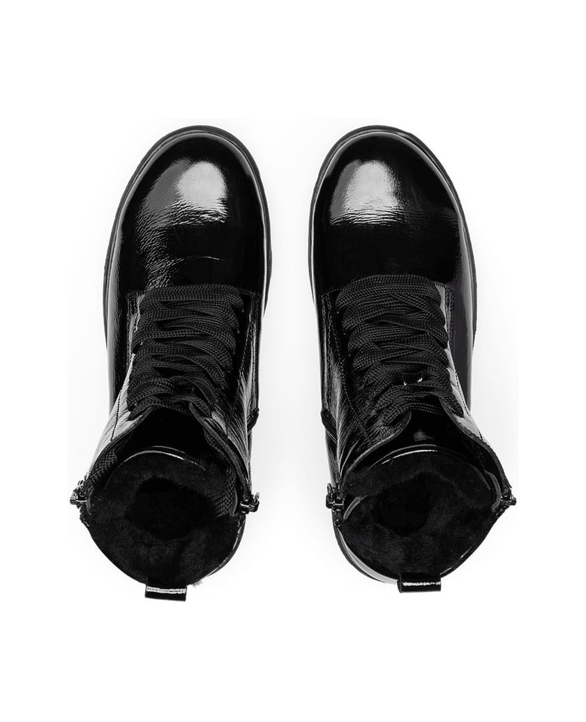 VITAFORM-Softlackleder-Stiefeletten-schwarz