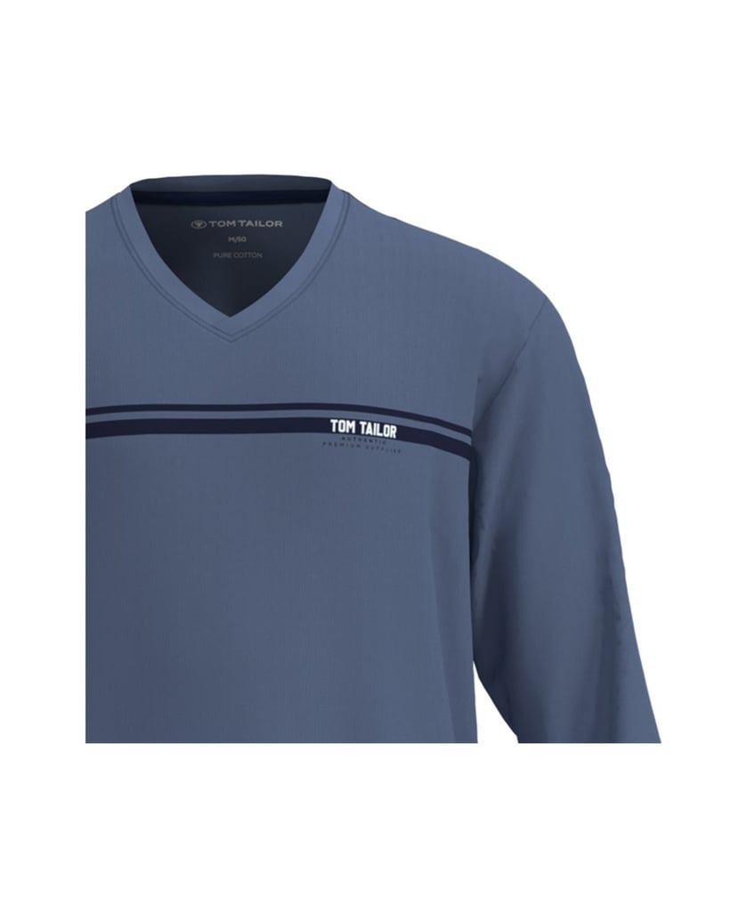 Tom-Tailor-Herren-Pyjama-Pyjama-lang-V-Neck-blau-