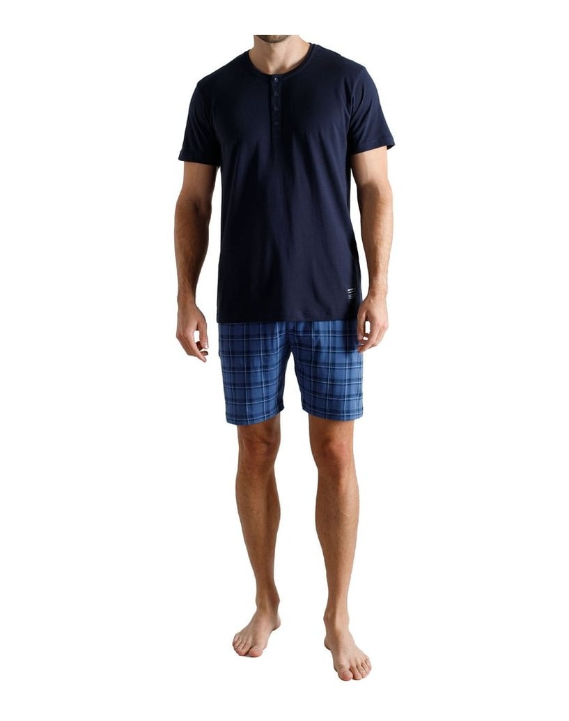 Tom-Tailor-Herren-Pyjama-Shorty-4-Knopfverschluss-blau-