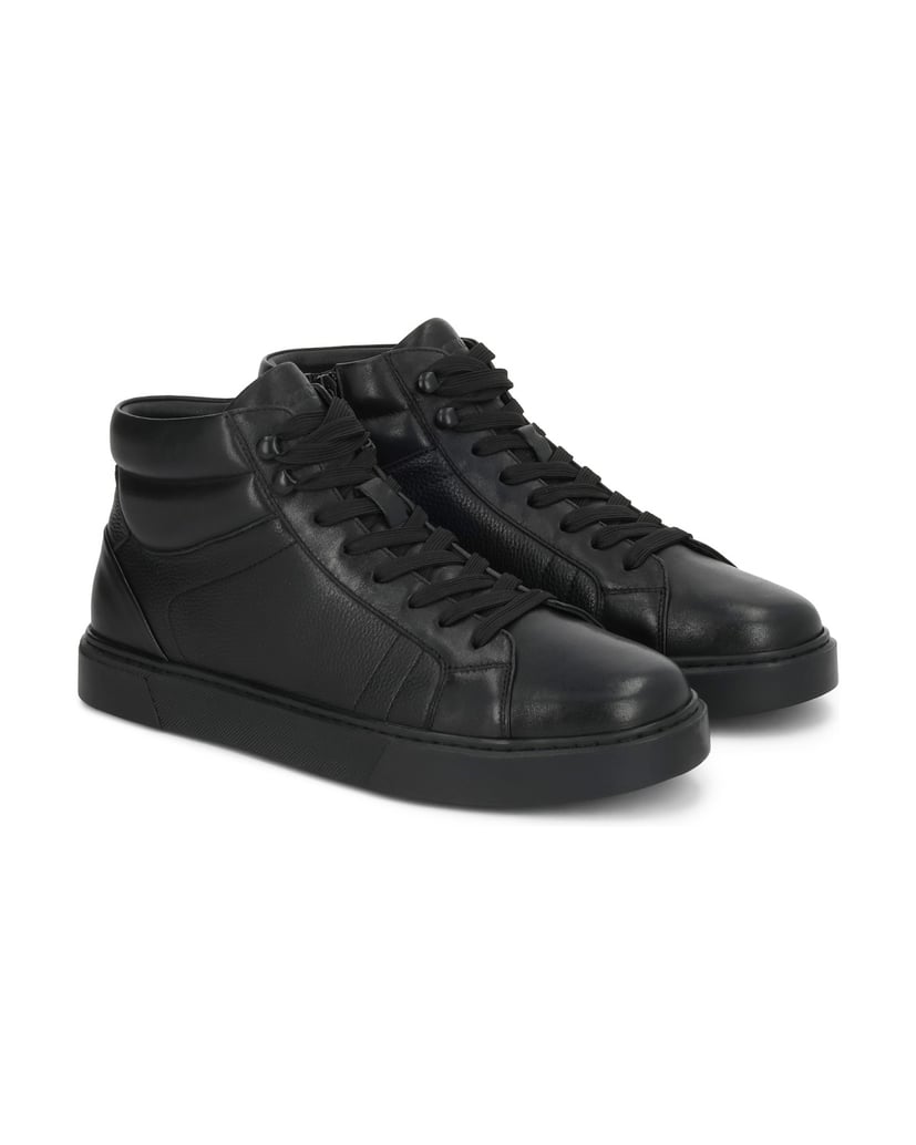 Kazar-Zeitlose-High-Top-Sneaker-aus-schwarzem-Leder-schwarz