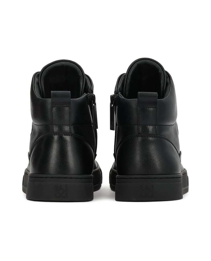 Kazar-Schwarze-Turnschuhe-mit-Reißverschluss-und-Schnürung-schwarz