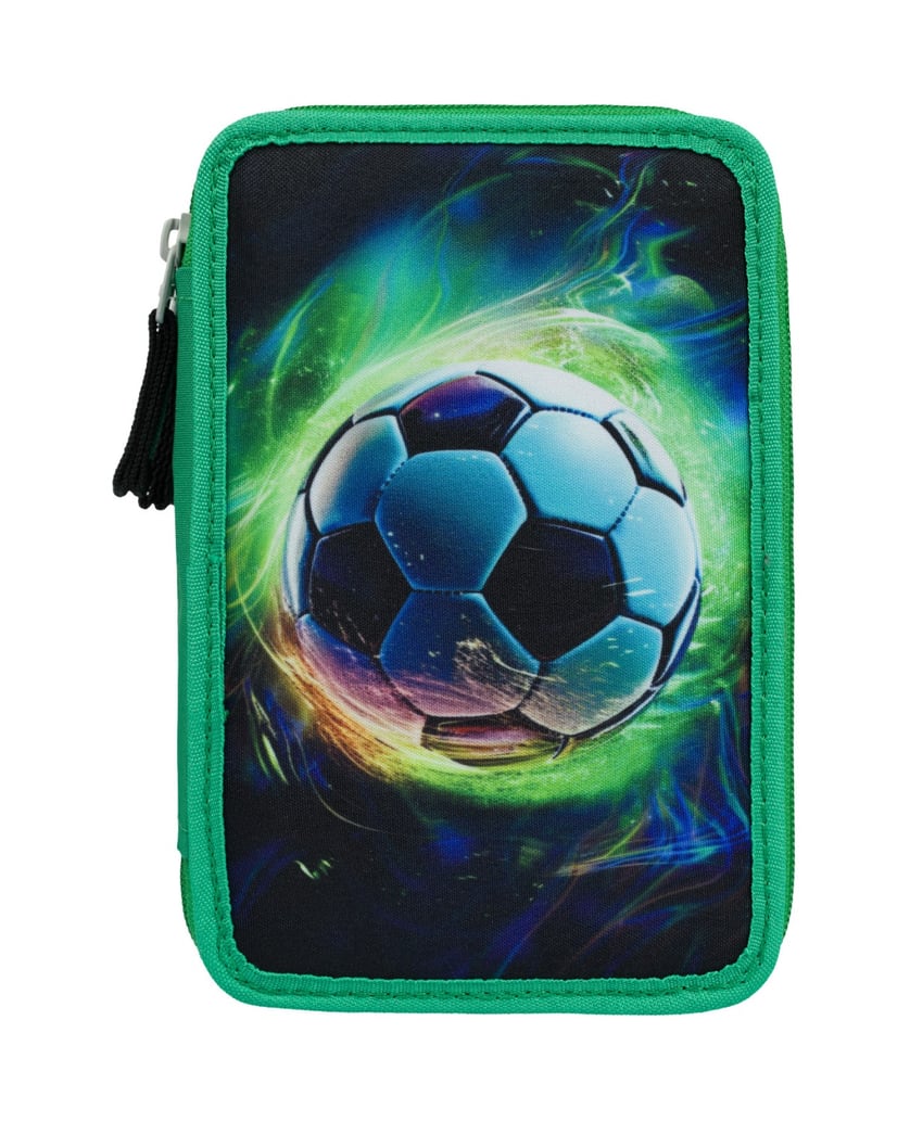 Baagl-Federmäppchen-3-Fach-Fußball-Ball-grün