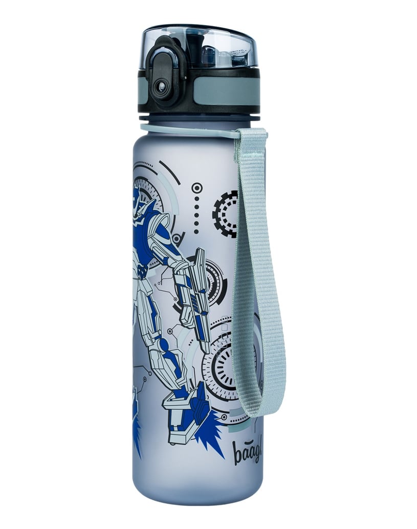 Baagl-Tritan-Trinkflasche-Roboter,-500-ml-grau