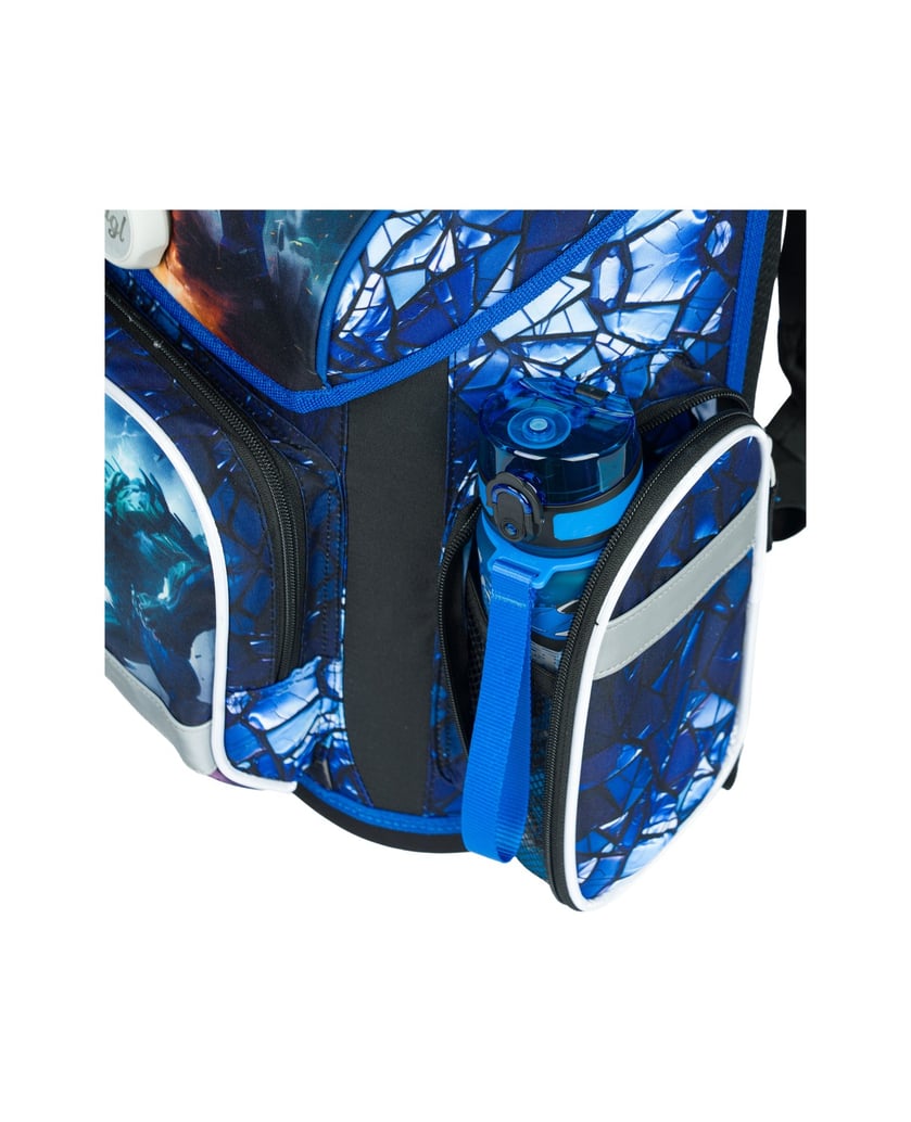 Baagl-Ergo-Roboter-Schulranzen-Set-3tlg-blau