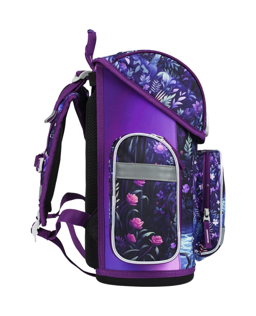 Baagl-Ergo-Jungle-Panda-Schulranzen-Set-3tlg-lila