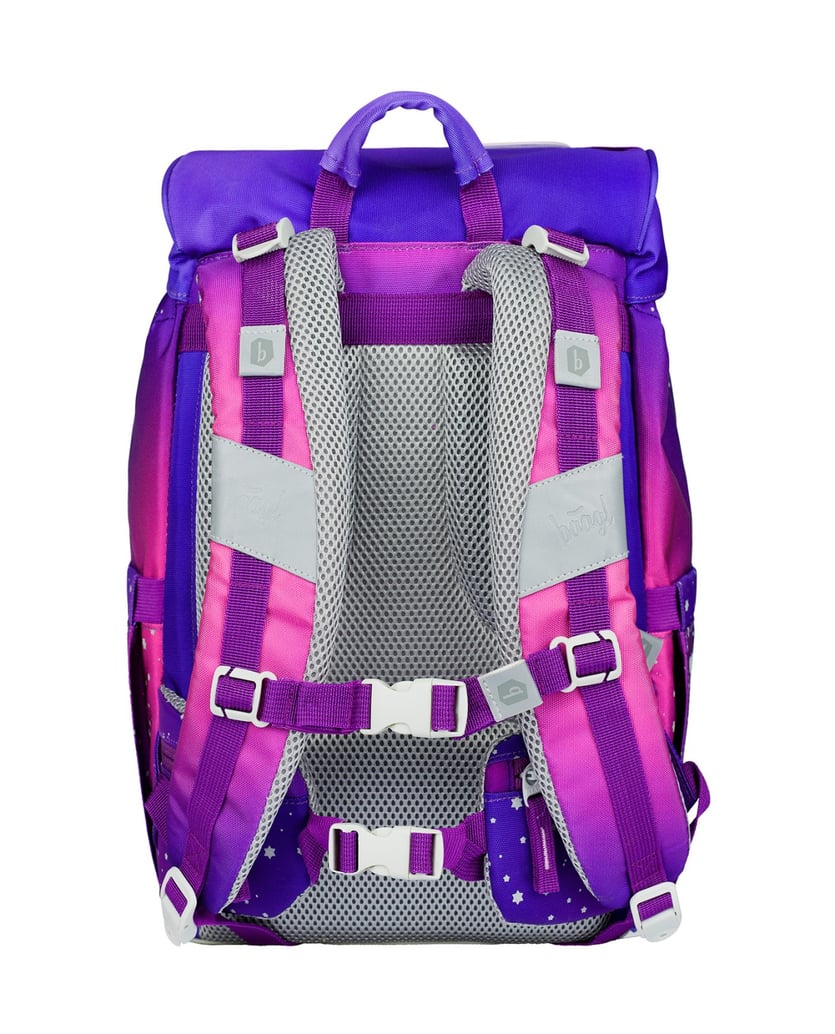 Baagl-AIRY-Pferde-Herz-Rucksack-Set-3tlg-lila