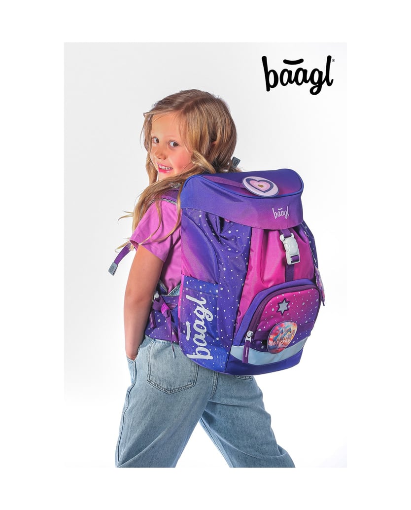 Baagl-AIRY-Pferde-Herz-Rucksack-Set-3tlg-lila