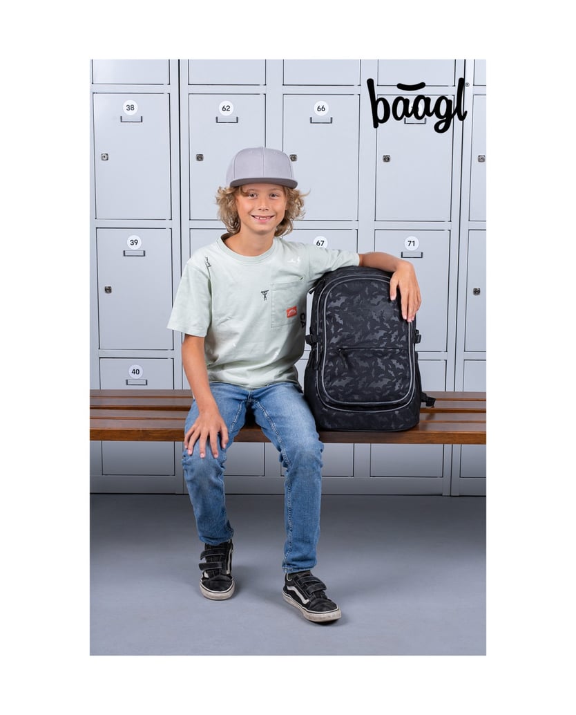 Baagl-Core-Batman-Schwarz-Rucksack-Set-3tlg-schwarz