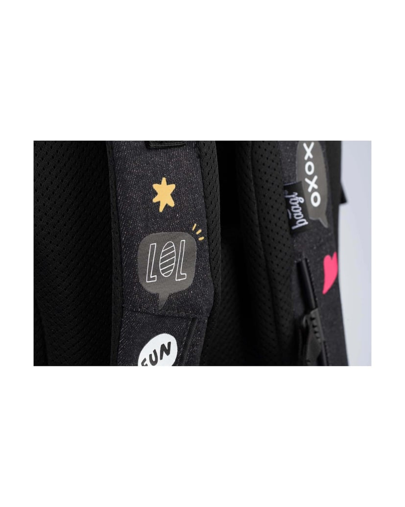 Baagl-Schulrucksack-Cubic-Sneakers-schwarz