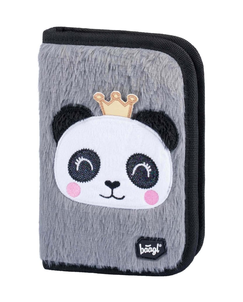 Baagl-Zippy-Panda-Schulranzen-Set-3tlgg-grau