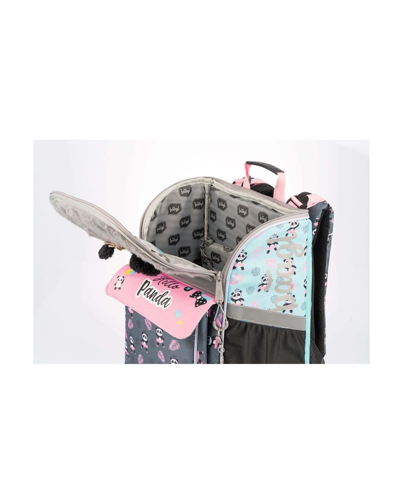 Baagl-Zippy-Panda-Schulranzen-Set-3tlgg-grau