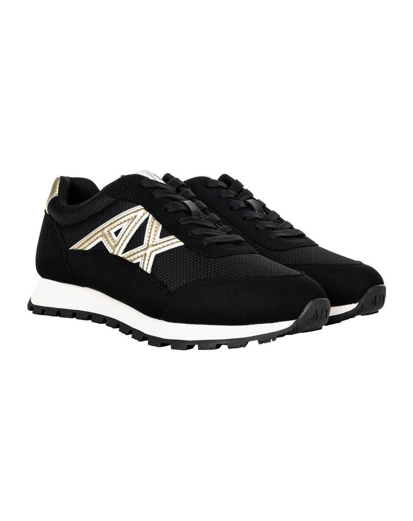 Armani-Exchange-Damen-Sneaker-1er-Pack-SNEAKER-DROP-MICROSUEDE-schwarz
