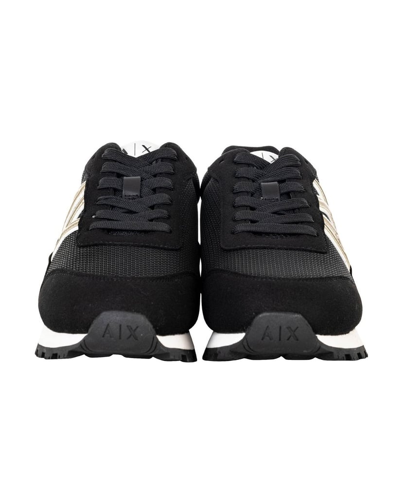 Armani-Exchange-Damen-Sneaker-1er-Pack-SNEAKER-DROP-MICROSUEDE-schwarz