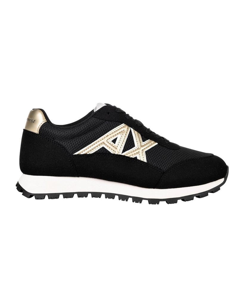 Armani-Exchange-Damen-Sneaker-1er-Pack-SNEAKER-DROP-MICROSUEDE-schwarz
