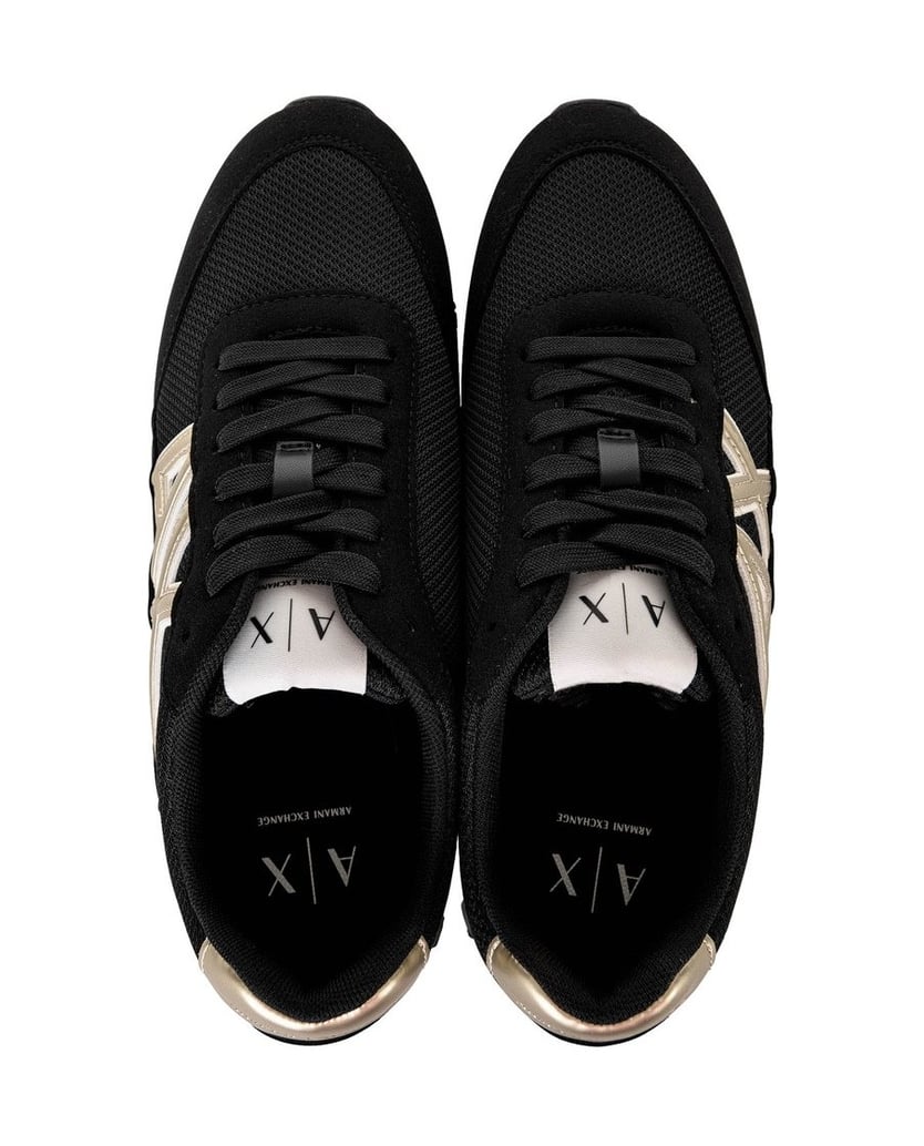 Armani-Exchange-Damen-Sneaker-1er-Pack-SNEAKER-DROP-MICROSUEDE-schwarz