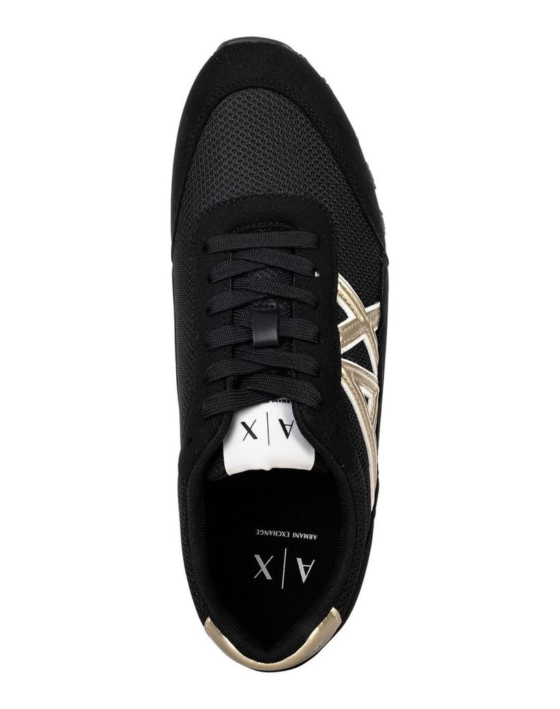 Armani-Exchange-Damen-Sneaker-1er-Pack-SNEAKER-DROP-MICROSUEDE-schwarz