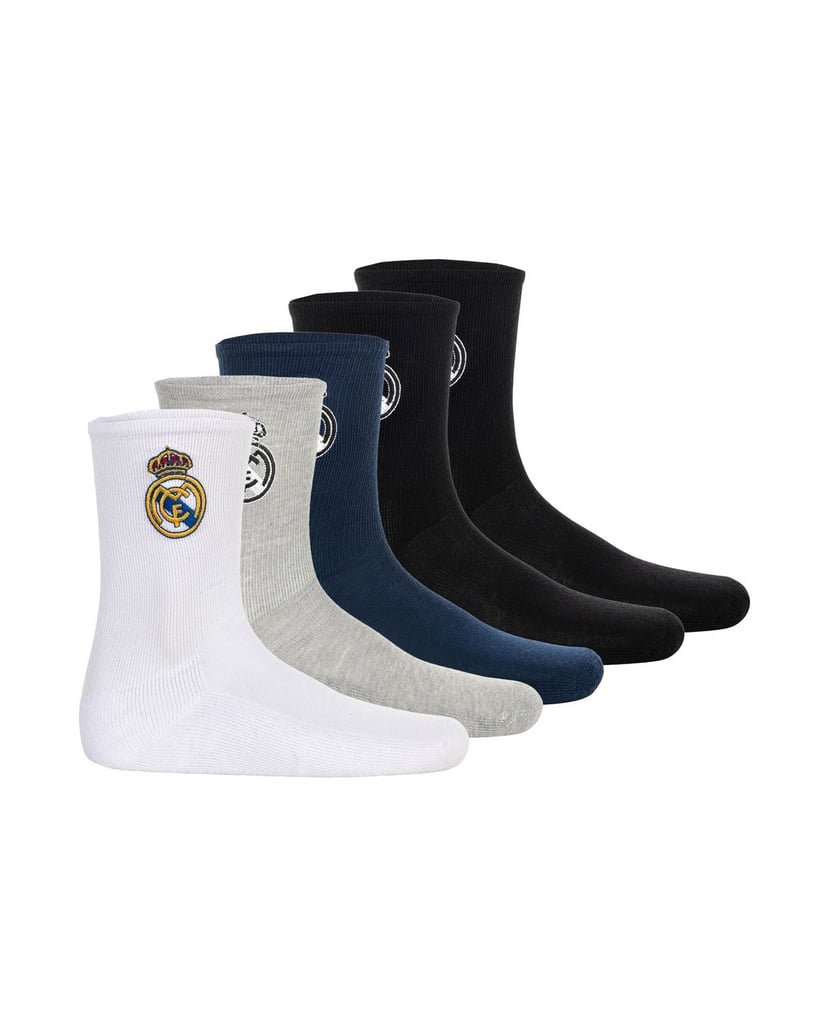 Real-Madrid-Unisex-Socken-5er-Pack-RM-Kids-Crew-Socks-5-Pack-Embroidery-mehrfarbig-