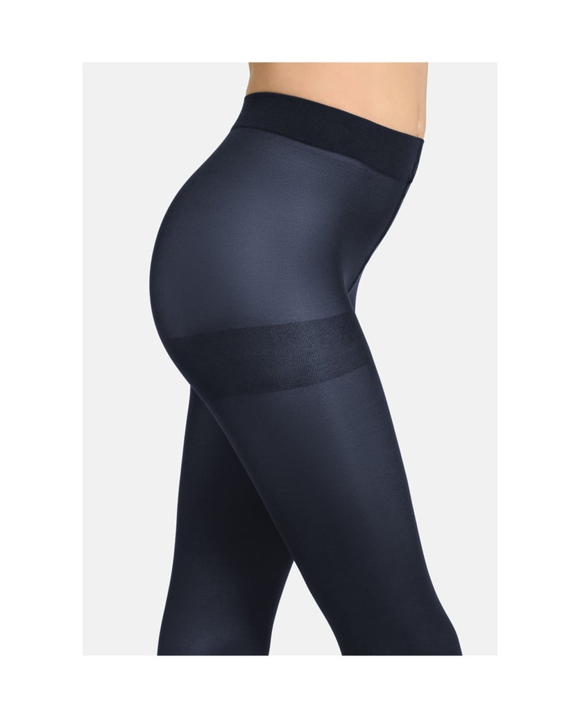 Camano-Strumpfhose-60-DEN-Halb-Blickdicht-Ringelfrei-Warm-Premium-Druckfrei-Bequem-Kombinierbar-Verstärkter-Fuss-blau