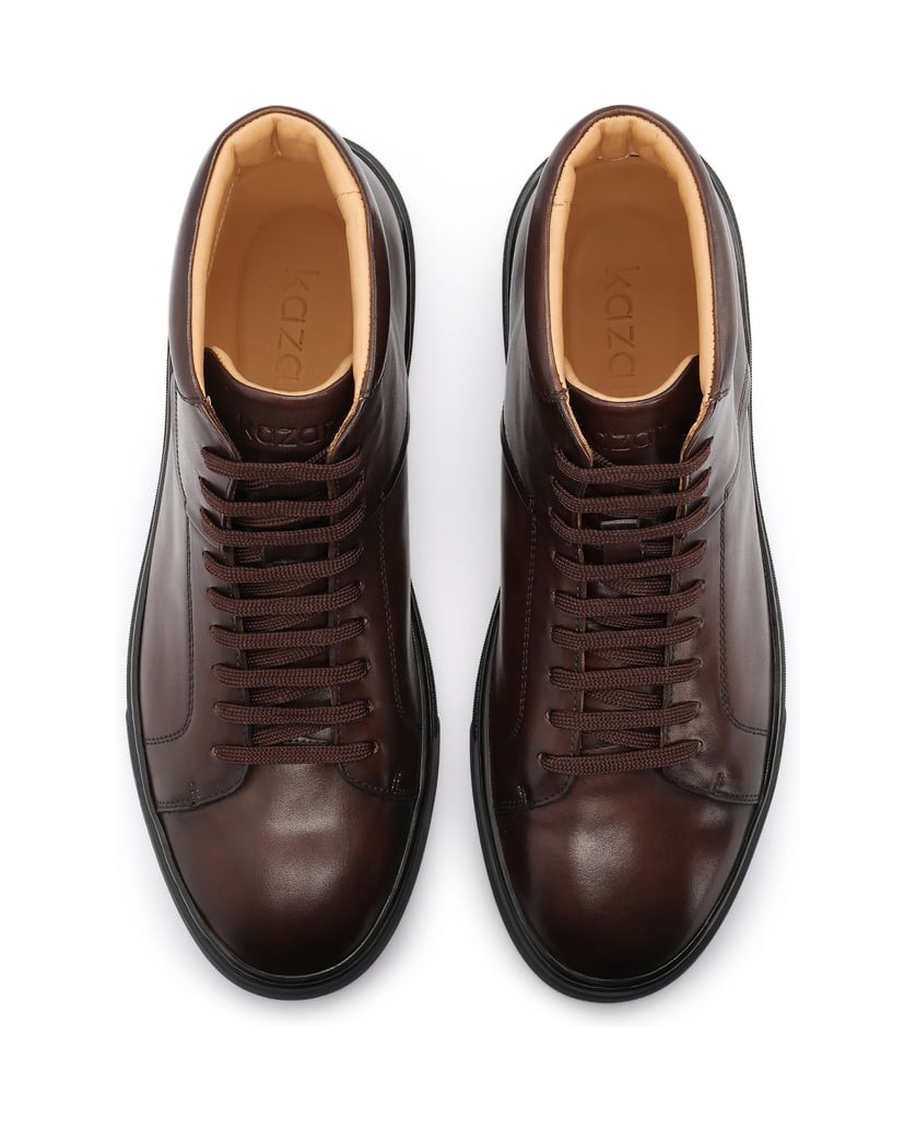 Kazar-Braune-Turnschuhe-mit-hohem-Schaft-braun