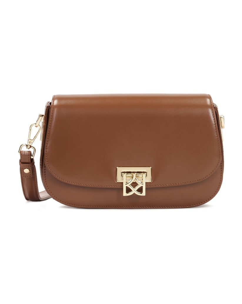 Kazar-Braune-Handtasche-mit-Klappschließe-braun