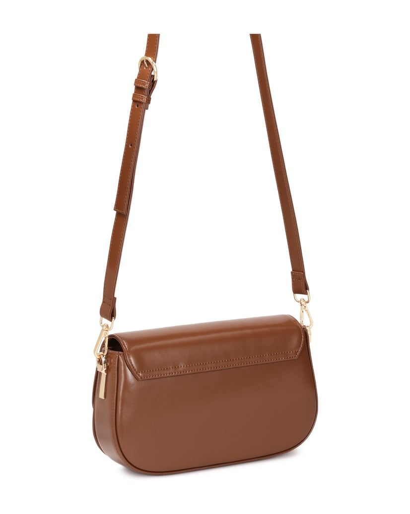 Kazar-Braune-Handtasche-mit-Klappschließe-braun