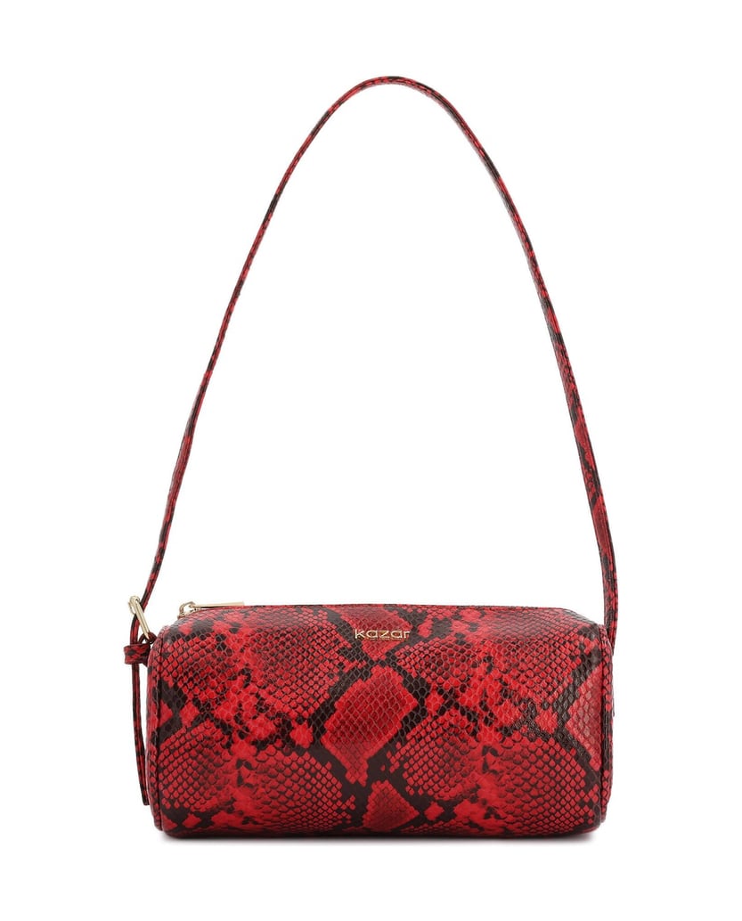 Kazar-Rote-Handtasche-mit-Schlangenmuster-rot