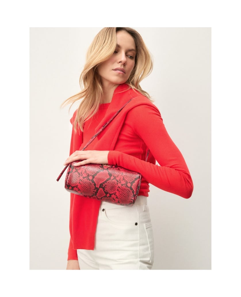 Kazar-Rote-Handtasche-mit-Schlangenmuster-rot