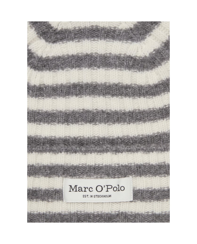 Marc-O´Polo-Gestreiftes-Beanie-grau